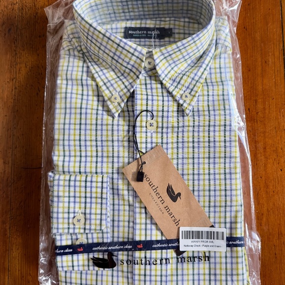 Southern Marsh Nottoway Check Dress Shirt size Small - Picture 2 of 4